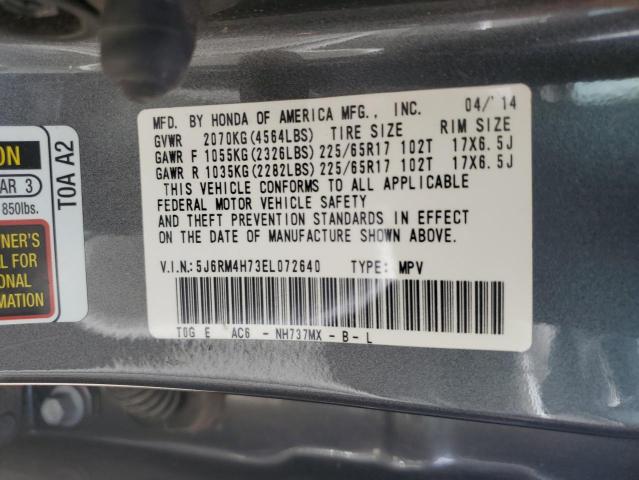 Photo 12 VIN: 5J6RM4H73EL072640 - HONDA CR-V EXL 