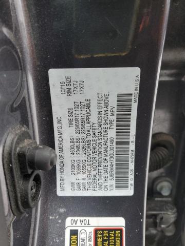 Photo 13 VIN: 5J6RM4H73GL001490 - HONDA CR-V EXL 