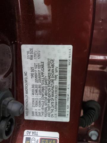 Photo 12 VIN: 5J6RM4H73GL036353 - HONDA CR-V EXL 