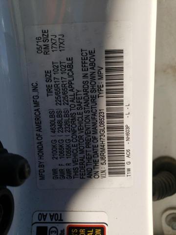 Photo 11 VIN: 5J6RM4H73GL085231 - HONDA CR-V EXL 