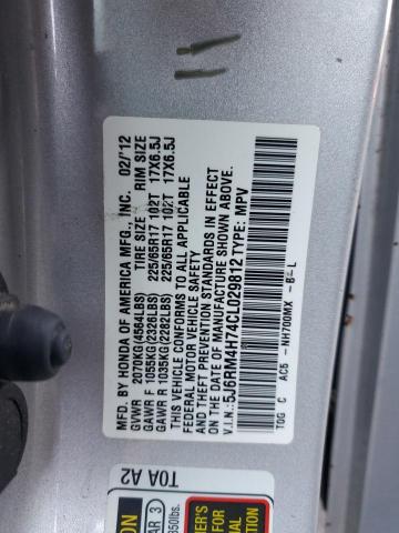 Photo 12 VIN: 5J6RM4H74CL029812 - HONDA CRV 