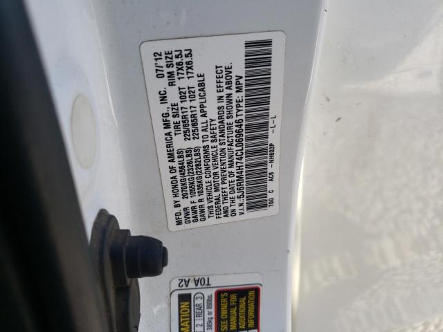 Photo 11 VIN: 5J6RM4H74CL069646 - HONDA CR-V EXL 