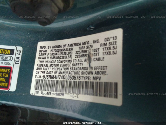 Photo 8 VIN: 5J6RM4H74DL053576 - HONDA CR-V 