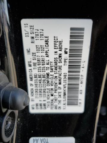 Photo 12 VIN: 5J6RM4H74FL053483 - HONDA CR-V EXL 