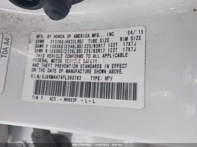 Photo 8 VIN: 5J6RM4H74FL065763 - HONDA CR-V 