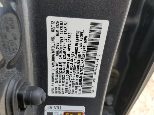 Photo 13 VIN: 5J6RM4H75CL023758 - HONDA CR-V EXL 