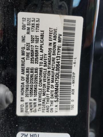 Photo 13 VIN: 5J6RM4H75DL006413 - HONDA CR-V EXL 