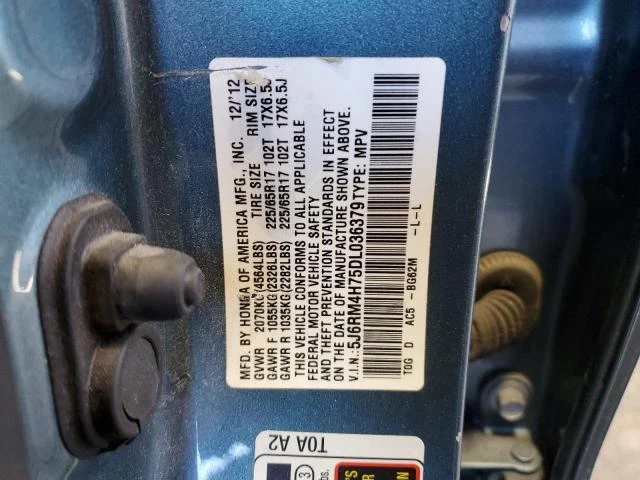 Photo 11 VIN: 5J6RM4H75DL036379 - HONDA CR-V EXL 