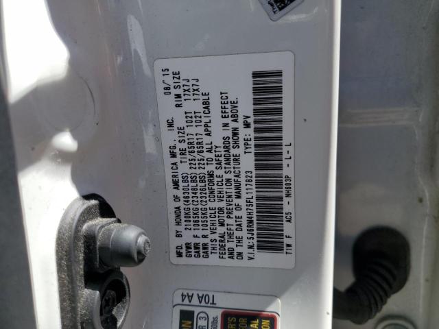 Photo 12 VIN: 5J6RM4H75FL117823 - HONDA CR-V EXL 