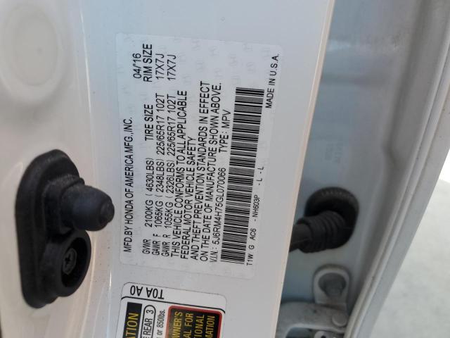 Photo 11 VIN: 5J6RM4H75GL070066 - HONDA CR-V EXL 