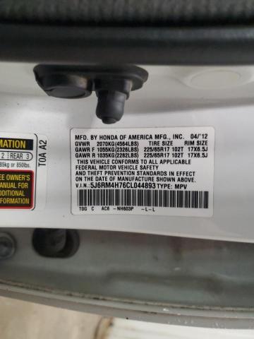 Photo 13 VIN: 5J6RM4H76CL044893 - HONDA CR-V EXL 