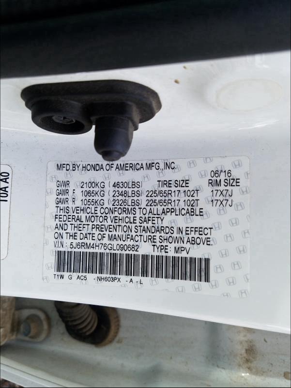 Photo 9 VIN: 5J6RM4H76GL090682 - HONDA CR-V EXL 