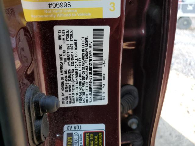 Photo 11 VIN: 5J6RM4H77DL001276 - HONDA CR-V EXL 