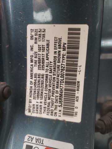 Photo 11 VIN: 5J6RM4H77DL007627 - HONDA CR-V EXL 