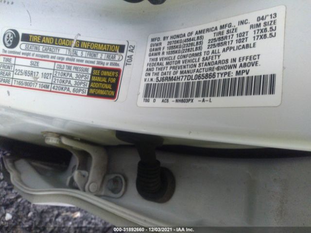 Photo 8 VIN: 5J6RM4H77DL065866 - HONDA CR-V 