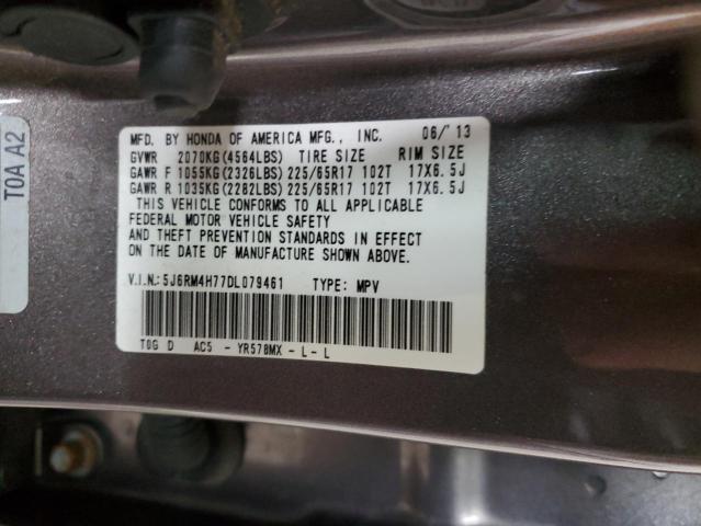 Photo 11 VIN: 5J6RM4H77DL079461 - HONDA CR-V EXL 