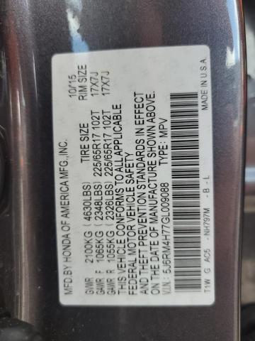 Photo 13 VIN: 5J6RM4H77GL009088 - HONDA CRV 