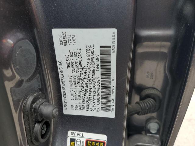 Photo 12 VIN: 5J6RM4H77GL060977 - HONDA CR-V EXL 