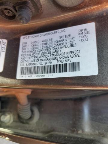 Photo 12 VIN: 5J6RM4H77GL124189 - HONDA CR-V EXL 