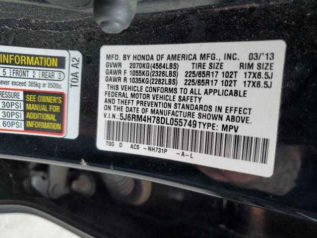 Photo 12 VIN: 5J6RM4H78DL055749 - HONDA CR-V EXL 