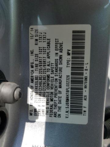 Photo 11 VIN: 5J6RM4H78FL002326 - HONDA CR-V EXL 