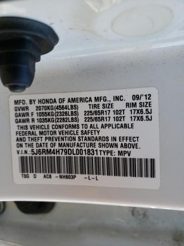 Photo 9 VIN: 5J6RM4H79DL001831 - HONDA CR-V EXL 