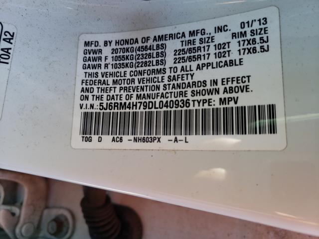 Photo 9 VIN: 5J6RM4H79DL040936 - HONDA CR-V EXL 