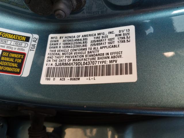 Photo 9 VIN: 5J6RM4H79DL043707 - HONDA CR-V EXL 