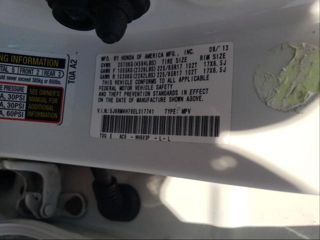 Photo 9 VIN: 5J6RM4H79EL017741 - HONDA CR-V EXL 