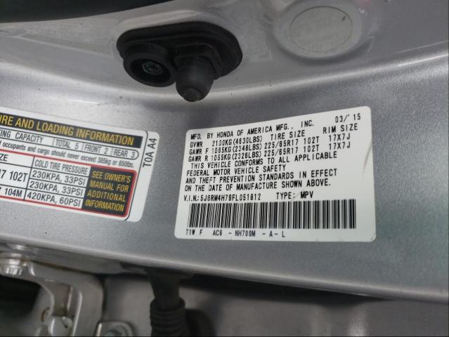 Photo 9 VIN: 5J6RM4H79FL051812 - HONDA CR-V EXL 