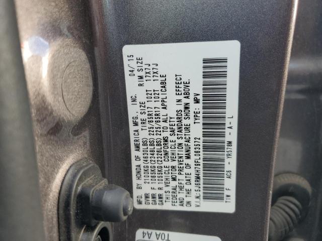 Photo 12 VIN: 5J6RM4H79FL063572 - HONDA CR-V EXL 