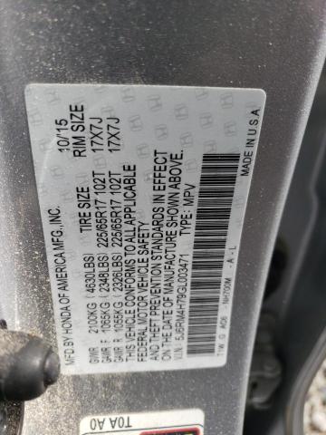 Photo 12 VIN: 5J6RM4H79GL003471 - HONDA CRV 