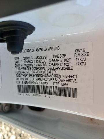 Photo 12 VIN: 5J6RM4H79GL119043 - HONDA CR-V EXL 