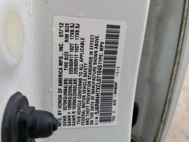 Photo 13 VIN: 5J6RM4H7XCL071045 - HONDA CR-V EXL 