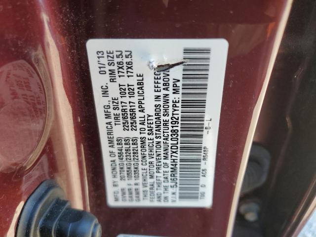 Photo 13 VIN: 5J6RM4H7XDL038192 - HONDA CR-V EXL 