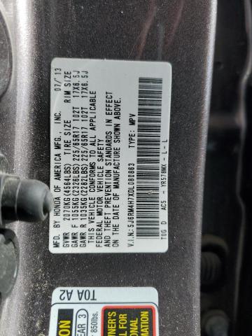 Photo 11 VIN: 5J6RM4H7XDL080863 - HONDA CR-V EXL 