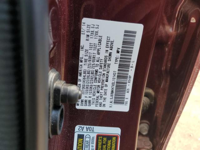 Photo 13 VIN: 5J6RM4H7XEL101437 - HONDA CR-V EXL 