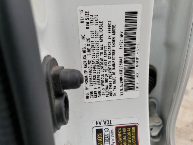 Photo 12 VIN: 5J6RM4H7XFL028846 - HONDA CR-V EXL 