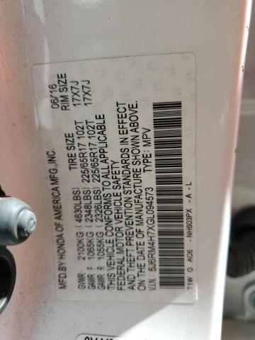 Photo 12 VIN: 5J6RM4H7XGL094573 - HONDA CR-V EXL 