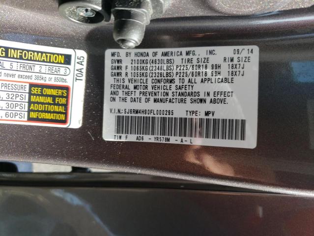 Photo 9 VIN: 5J6RM4H90FL000295 - HONDA CR-V TOURI 