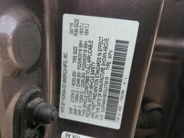 Photo 9 VIN: 5J6RM4H90GL075516 - HONDA CR-V TOURI 