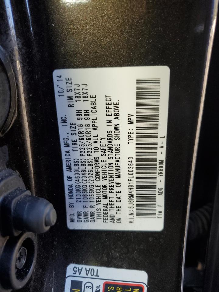 Photo 11 VIN: 5J6RM4H91FL003643 - HONDA CR-V 