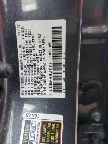 Photo 11 VIN: 5J6RM4H91FL031555 - HONDA CR-V TOURI 