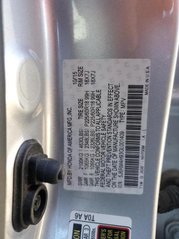 Photo 11 VIN: 5J6RM4H93GL001409 - HONDA CR-V TOURI 