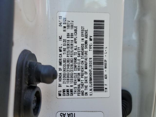 Photo 13 VIN: 5J6RM4H94FL060676 - HONDA CR-V TOURI 