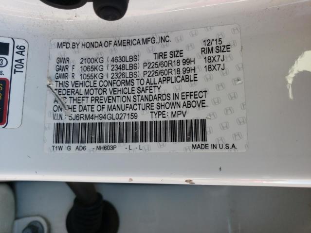 Photo 11 VIN: 5J6RM4H94GL027159 - HONDA CRV 