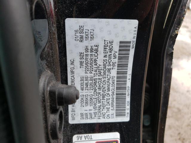 Photo 11 VIN: 5J6RM4H94GL034970 - HONDA CR-V TOURI 