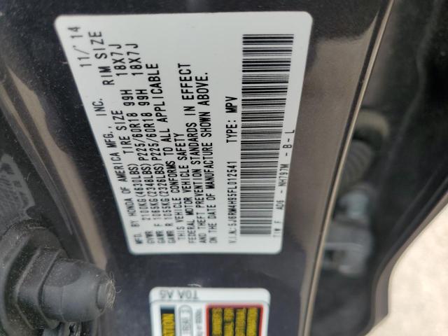 Photo 12 VIN: 5J6RM4H95FL012541 - HONDA CRV 