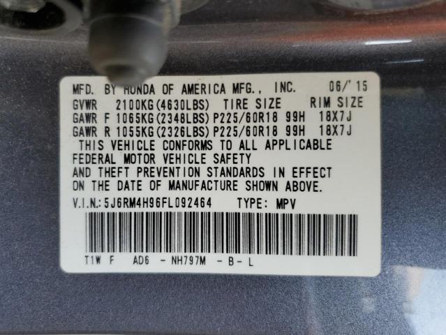 Photo 12 VIN: 5J6RM4H96FL092464 - HONDA CRV 