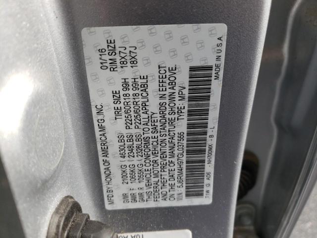 Photo 9 VIN: 5J6RM4H97GL037555 - HONDA CR-V TOURI 